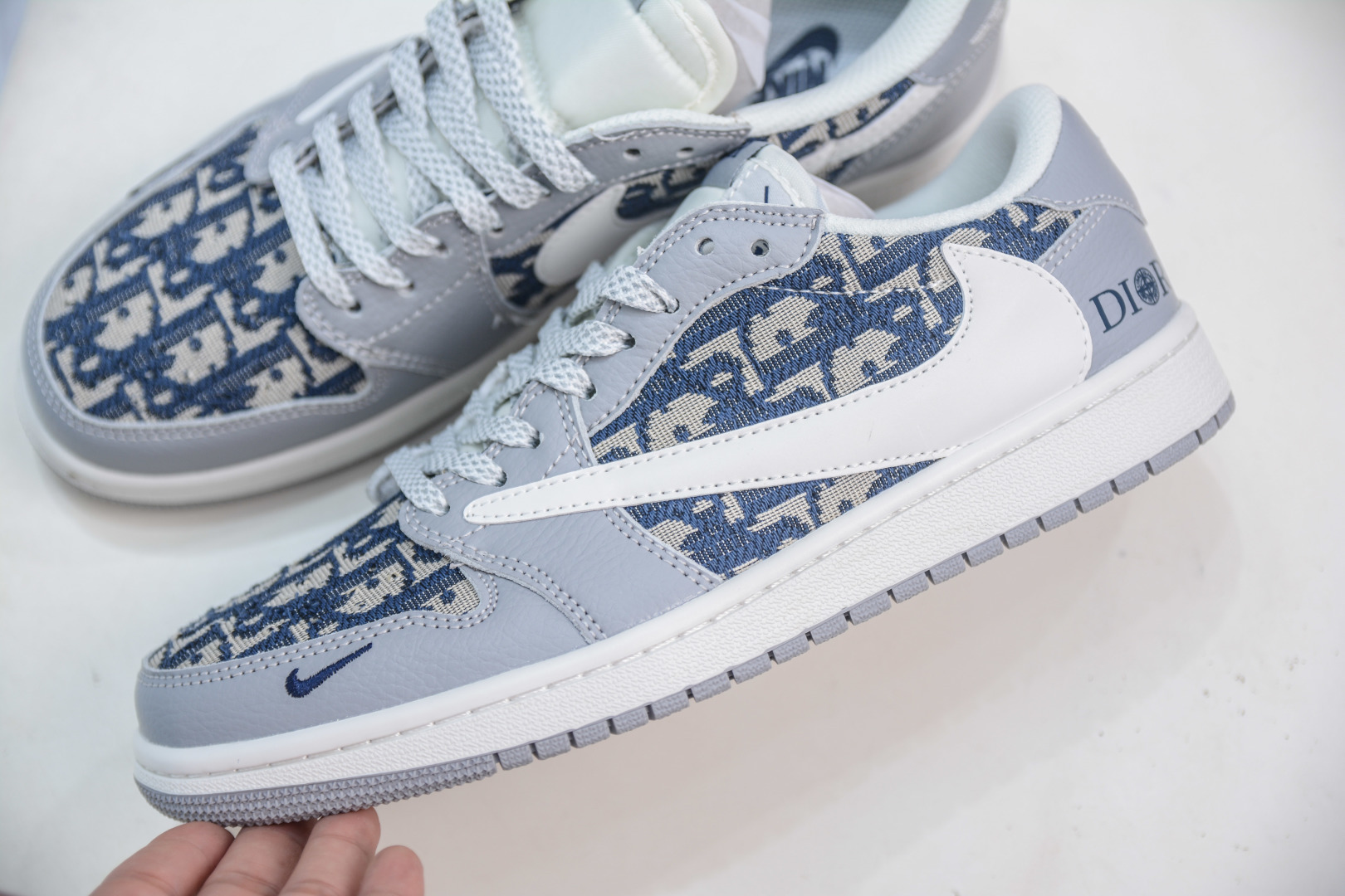 TS x Air Jordan x DIOR AJ1 Low 倒钩低帮迪奥联名-经典灰花纹 DZ5899-004