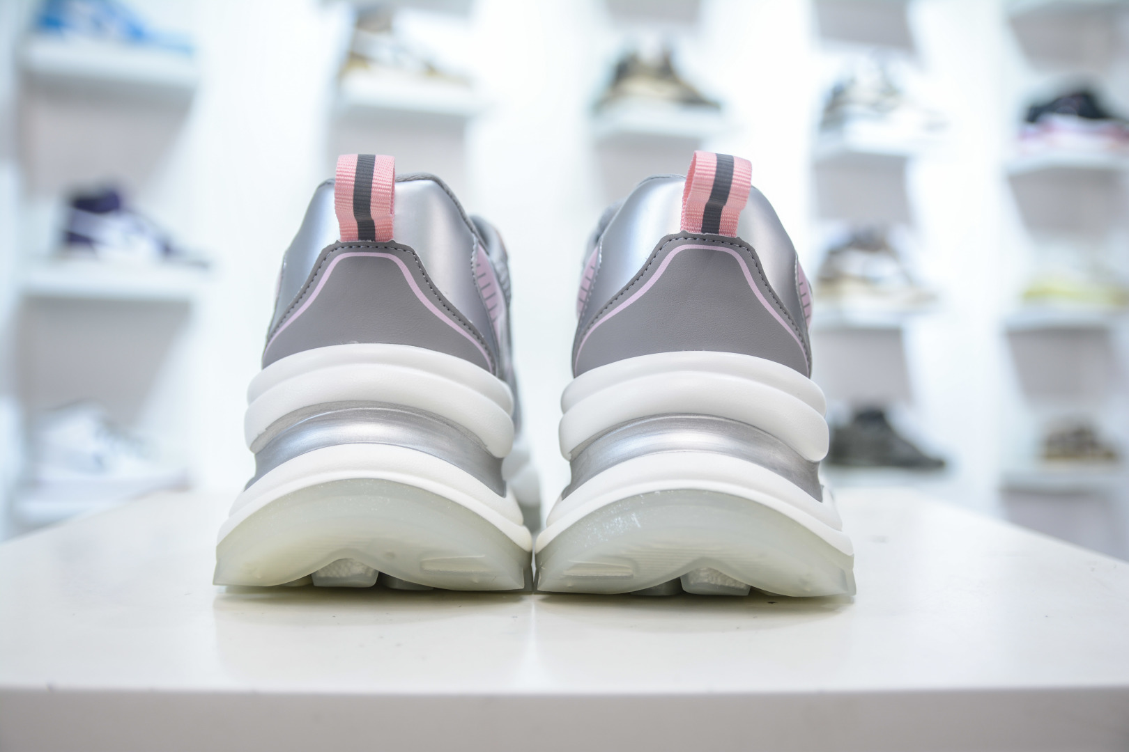 Gucci CC Women's Chunky Platform Sneakers, Silver & Pink, Sizes 35-40 2 cmp i1756499628059 8077 0 1