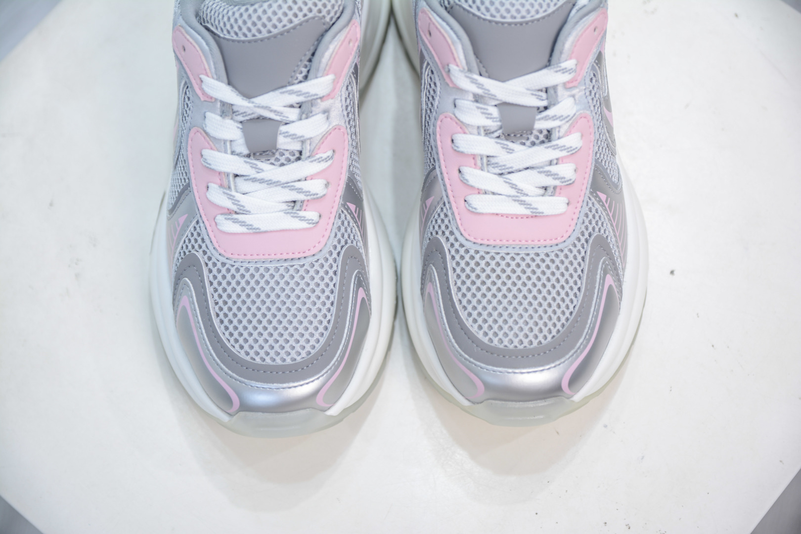 Gucci CC Women's Chunky Platform Sneakers, Silver & Pink, Sizes 35-40 9 cmp i1756499628061 7670 0 8