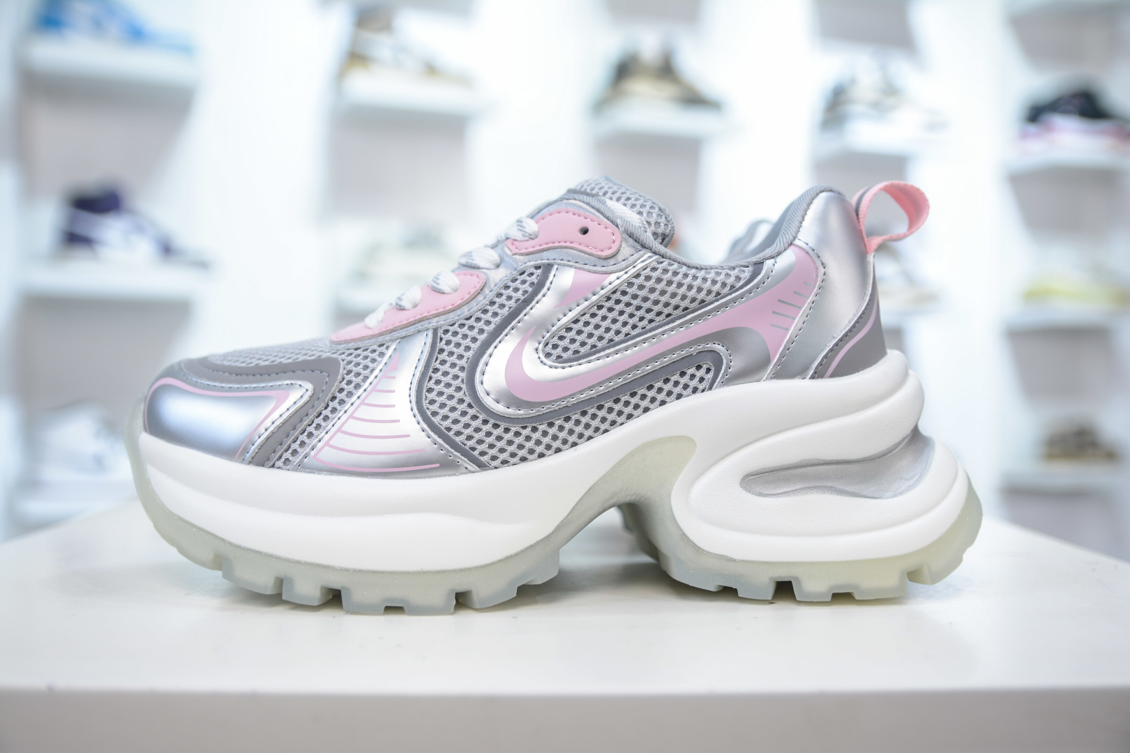 Gucci CC Women's Chunky Platform Sneakers, Silver & Pink, Sizes 35-40 1 cmp i1756499628953 5939 0 0