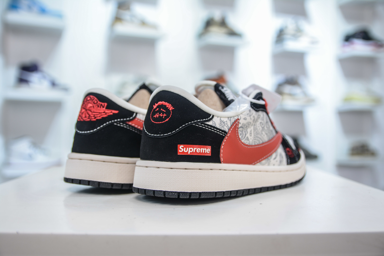 TS x Air Jordan x Supreme Air Jordan 1 Low 'Black White Red' Sneakers 7 cmp i1756500309748 5360 0 5