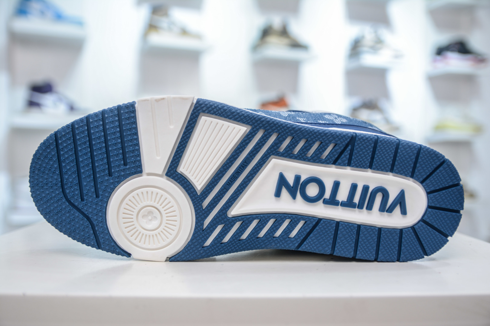 Louis Vuitton Trainer Sneaker White Blue Denim, Fashion Show, Unisex Shoes 5 cmp i1756500582764 2353 0 4