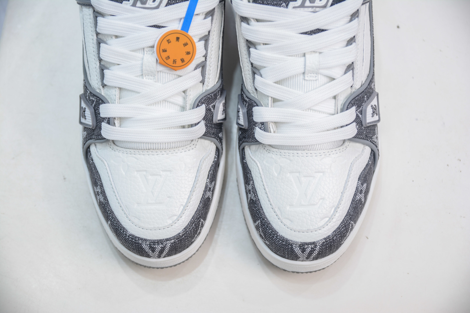 Louis Vuitton Trainer Sneaker: White & Gray Denim Fashion Show Edition 10 cmp i1756500652905 6172 0 8