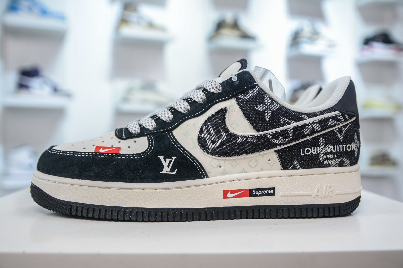 Nike Air Force 1 Low '07 x Louis Vuitton Denim Black Sneakers 1 cmp i1756578286666 4824 0 0