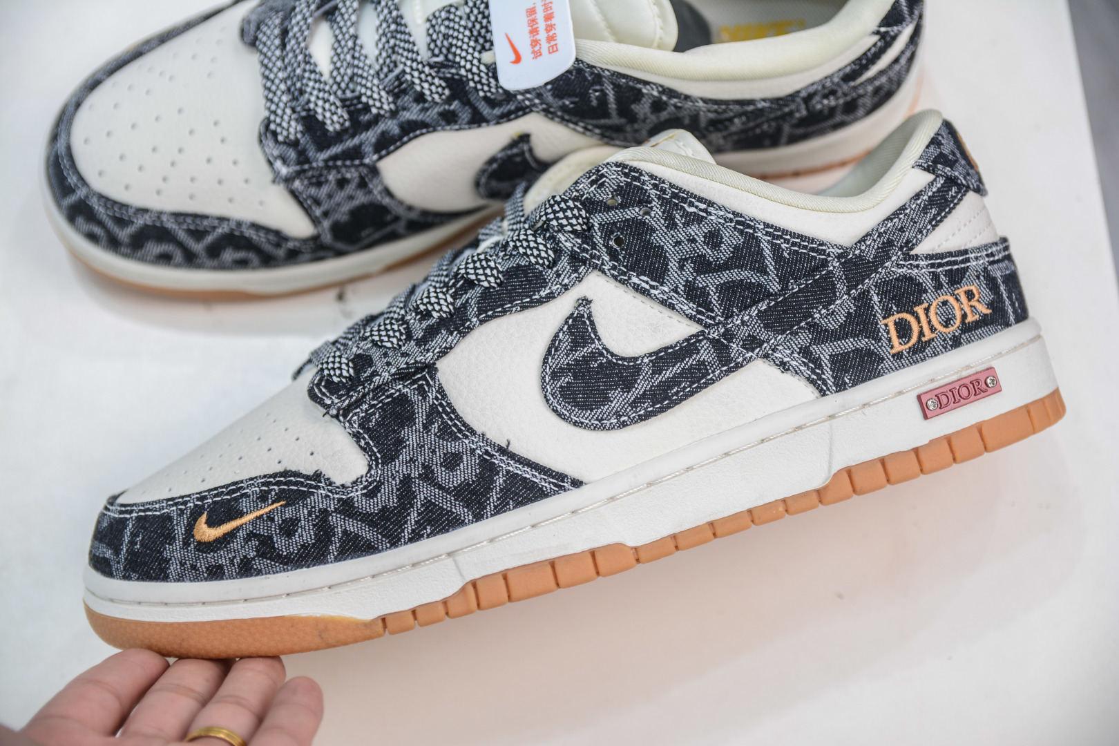 Nike SB Dunk Low x DIOR - White/Black Denim Gum Sole - Premium Quality 8 cmp i1756578994936 5971 0 6