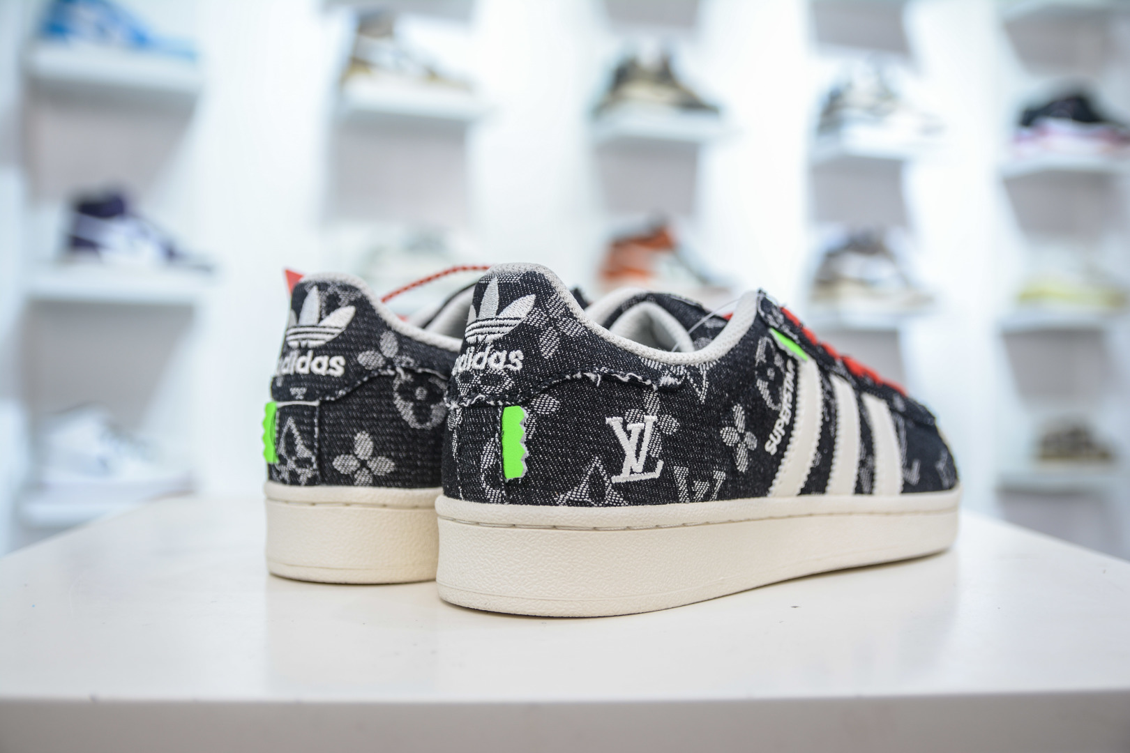 Louis Vuitton x Adidas Originals Superstar Dark Blue Monogram Sneakers 6 cmp i1756657213033 2694 0 4