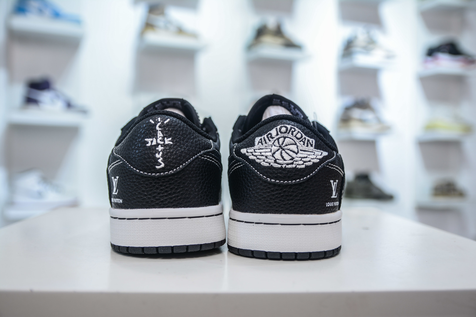 TS x Air Jordan x Louis Vuitton Air Jordan 1 Low Black Custom Sneakers 3 cmp i1756834701384 9143 0 1
