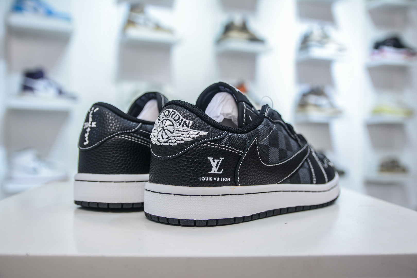 TS x Air Jordan x Louis Vuitton Air Jordan 1 Low Black Custom Sneakers 7 cmp i1756834701440 4159 0 5