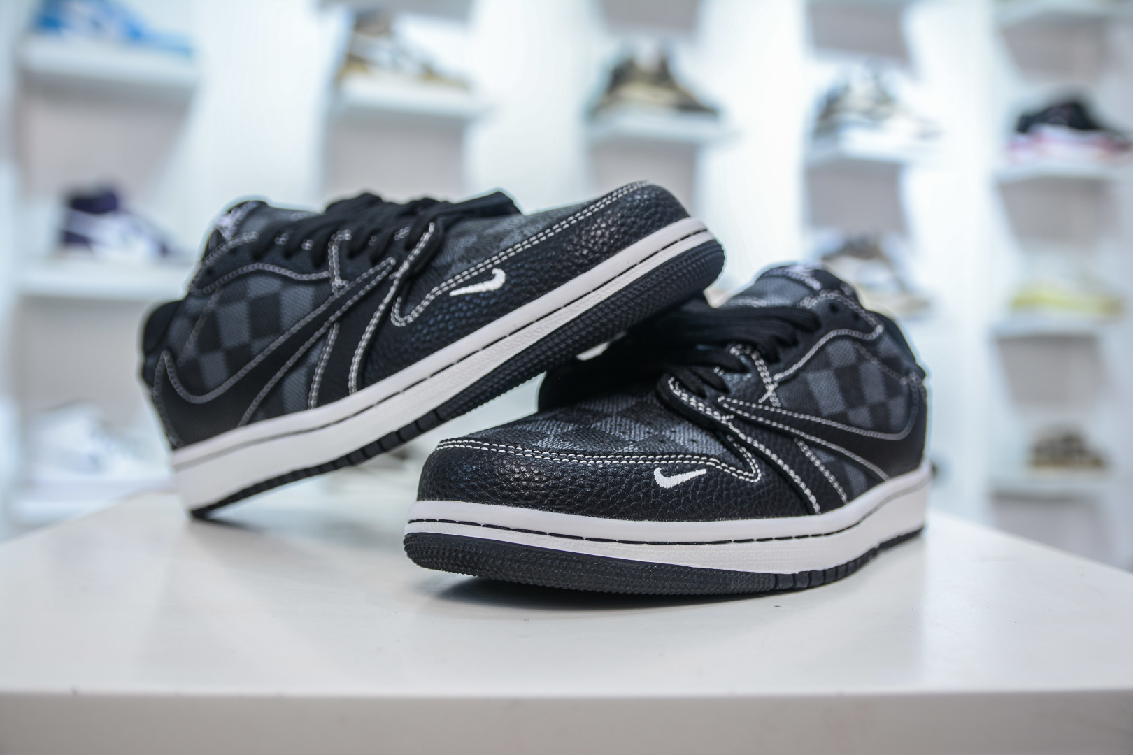 TS x Air Jordan x Louis Vuitton Air Jordan 1 Low Black Custom Sneakers 5 cmp i1756834702325 7433 0 3