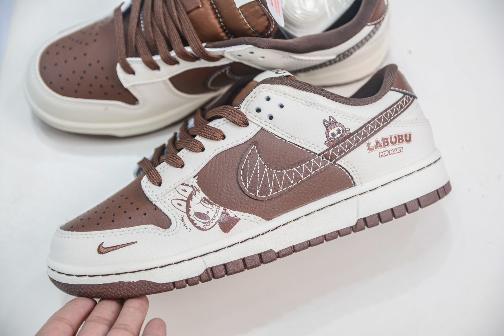 Nike SB Dunk Low x Labubu Collab - Brown and White Designer Sneakers 8 cmp i1756912773602 1753 0 6
