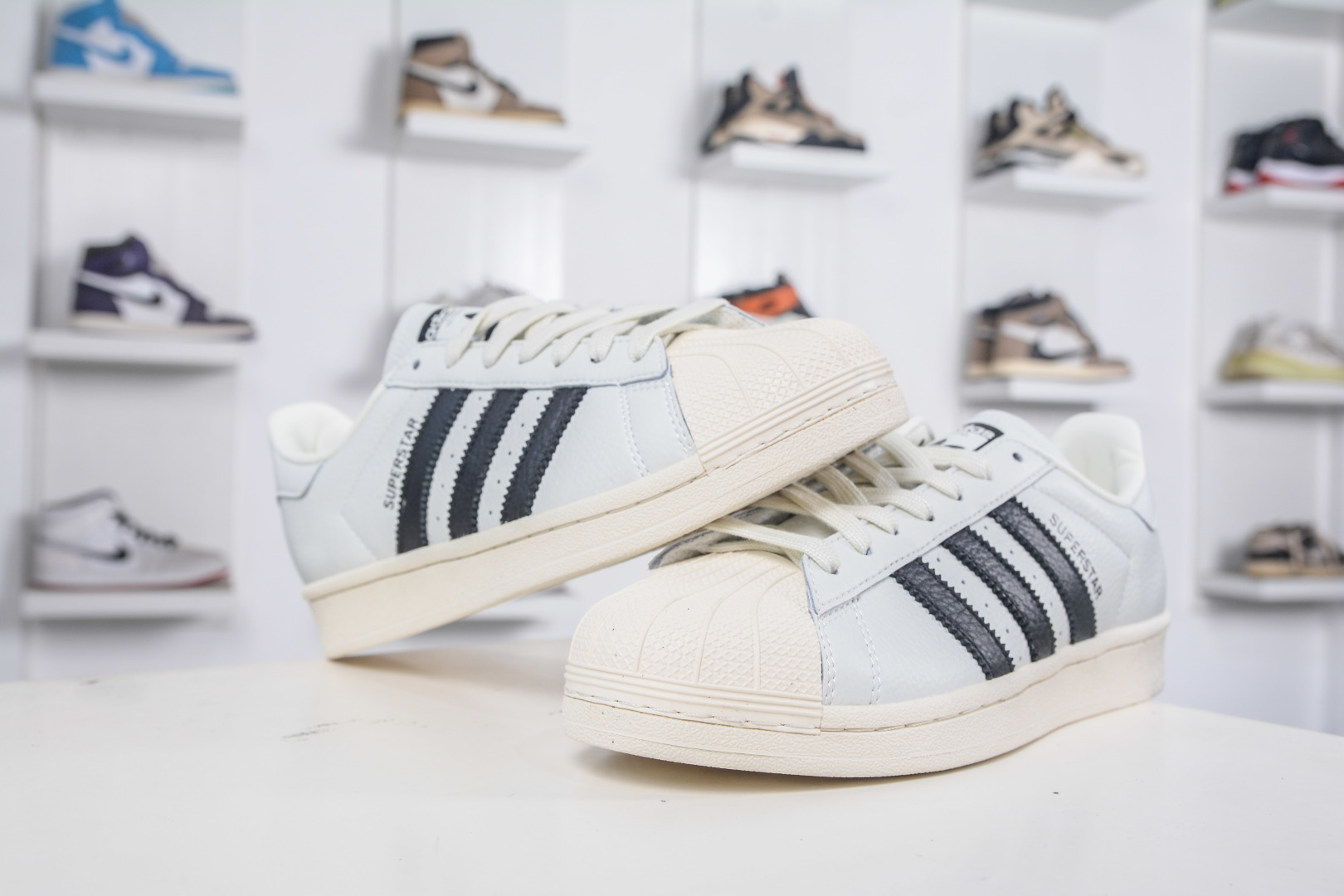 Adidas Originals Superstar White Black Leather Sneakers Retro Shell Toe Shoes 5 cmp i1757099395871 6341 0 3