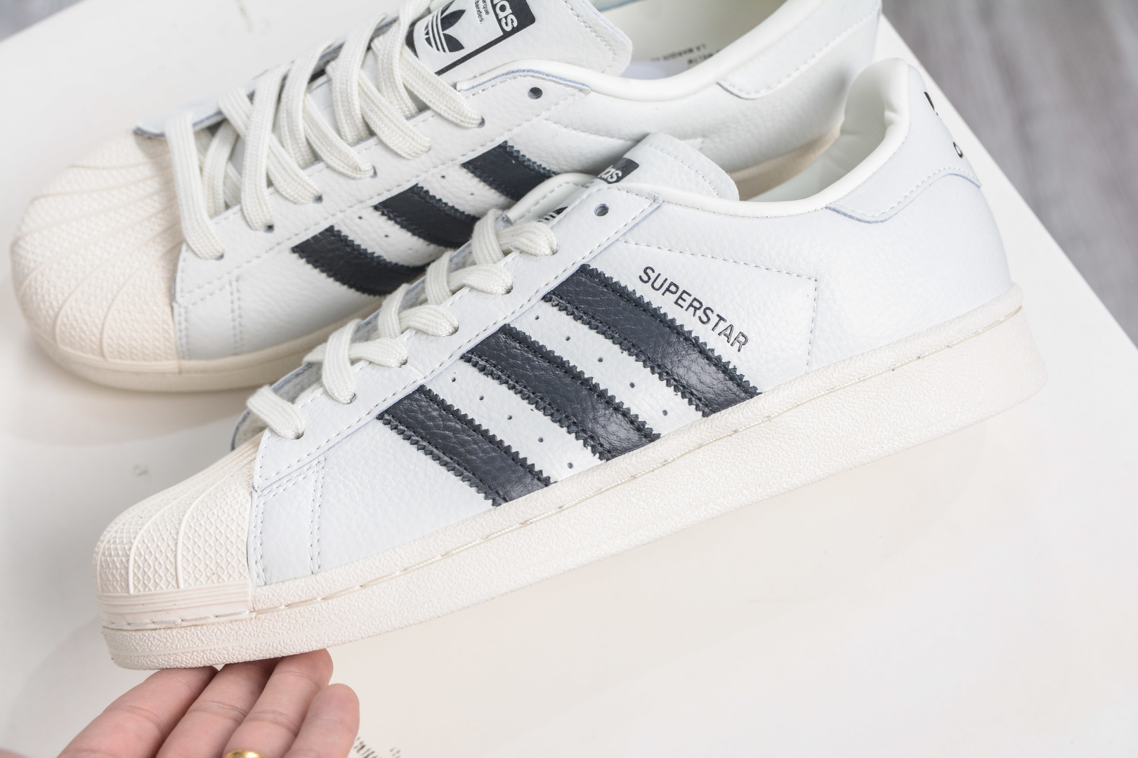 Adidas Originals Superstar White Black Leather Sneakers Retro Shell Toe Shoes 8 cmp i1757099395872 3230 0 6