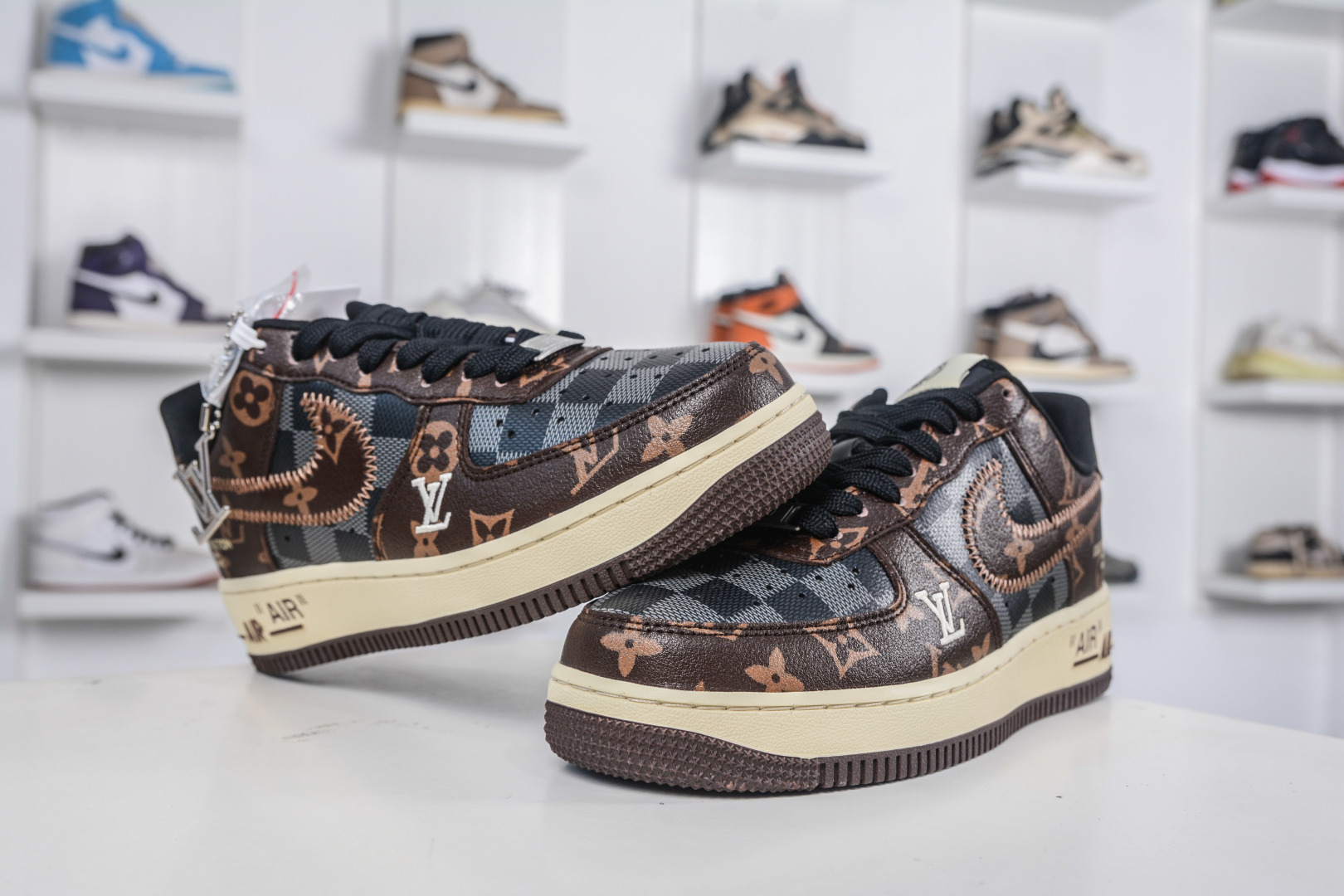 Nike Air Force 1 Low x Louis Vuitton Brown Black Checkerboard 4 cmp i1757099656650 9614 0 3