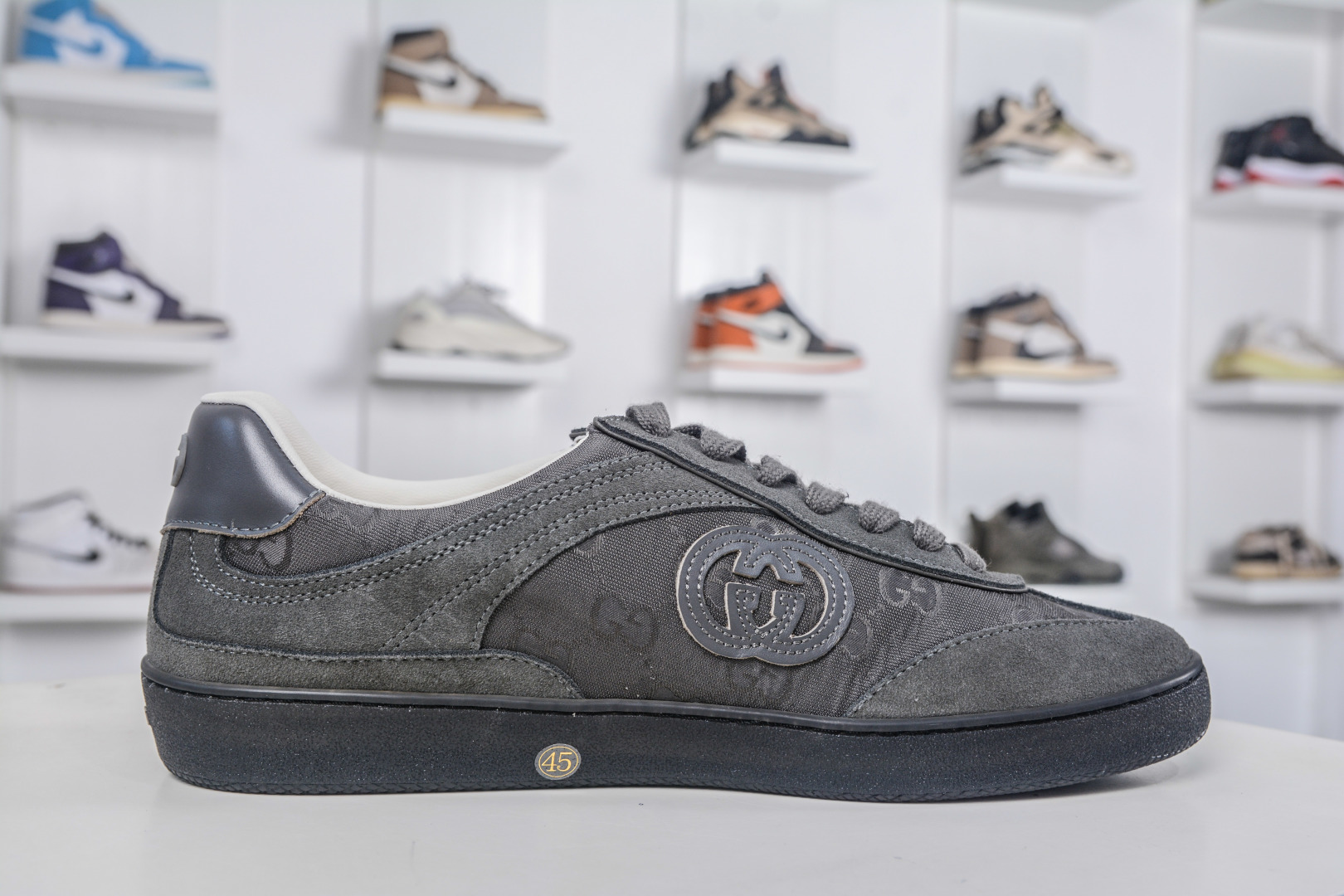 Gucci Men's G75 Round Toe Lace-Up Sneaker with Interlocking G Detail 4 cmp i1757100183777 1848 0 2