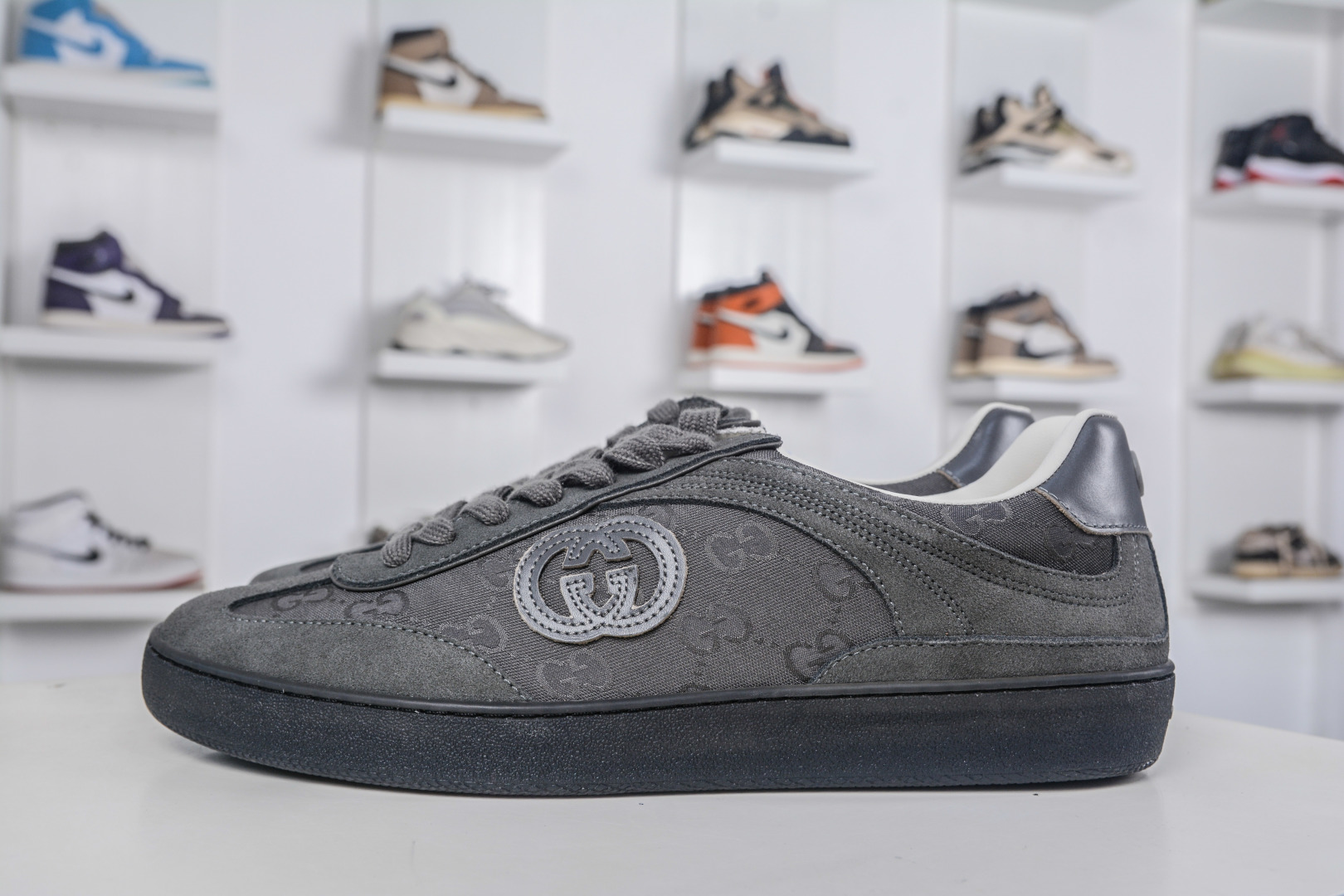 Gucci Men's G75 Round Toe Lace-Up Sneaker with Interlocking G Detail 2 cmp i1757100185716 7545 0 0