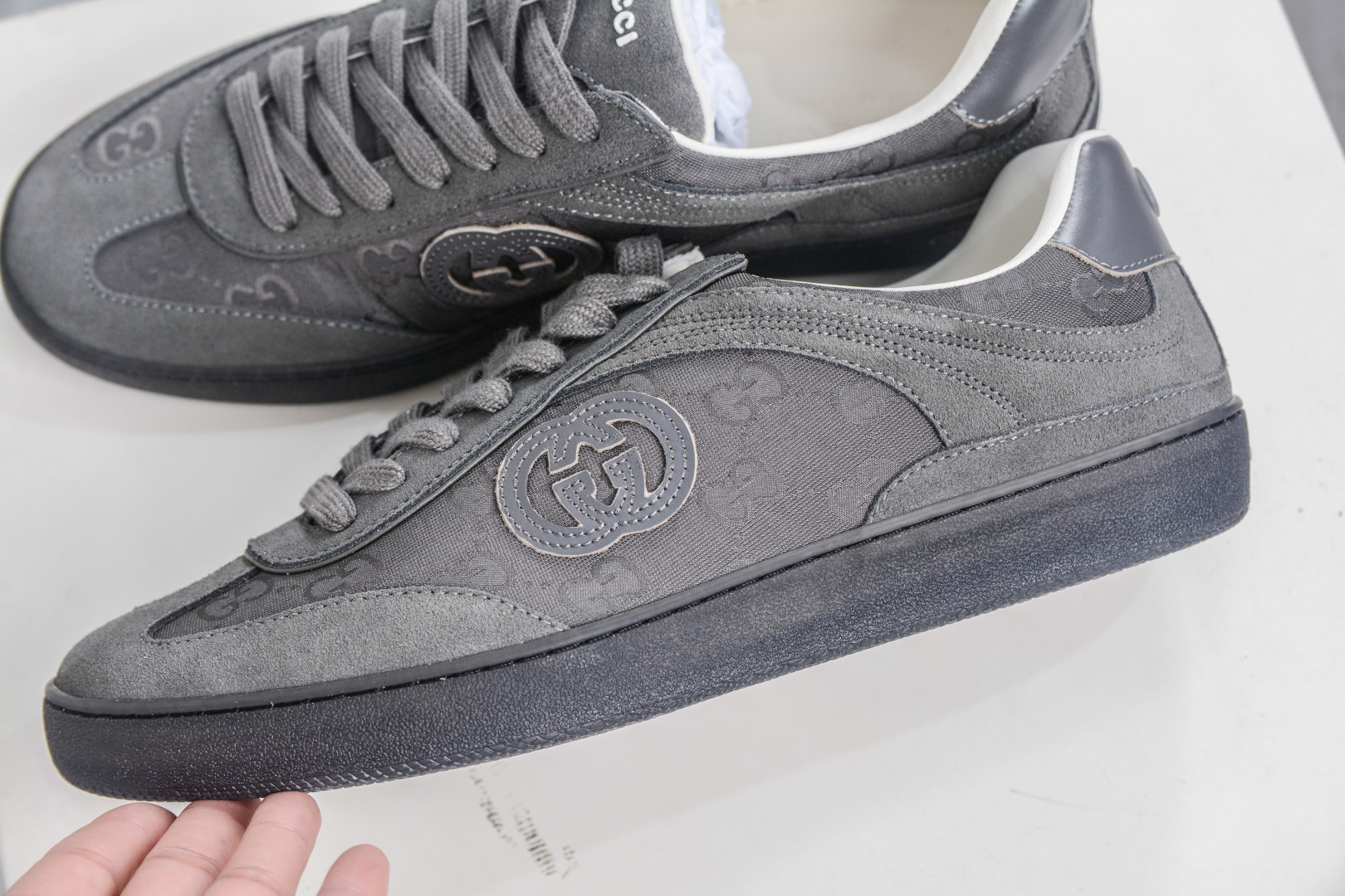 Gucci Men's G75 Round Toe Lace-Up Sneaker with Interlocking G Detail 8 cmp i1757100185723 6512 0 6