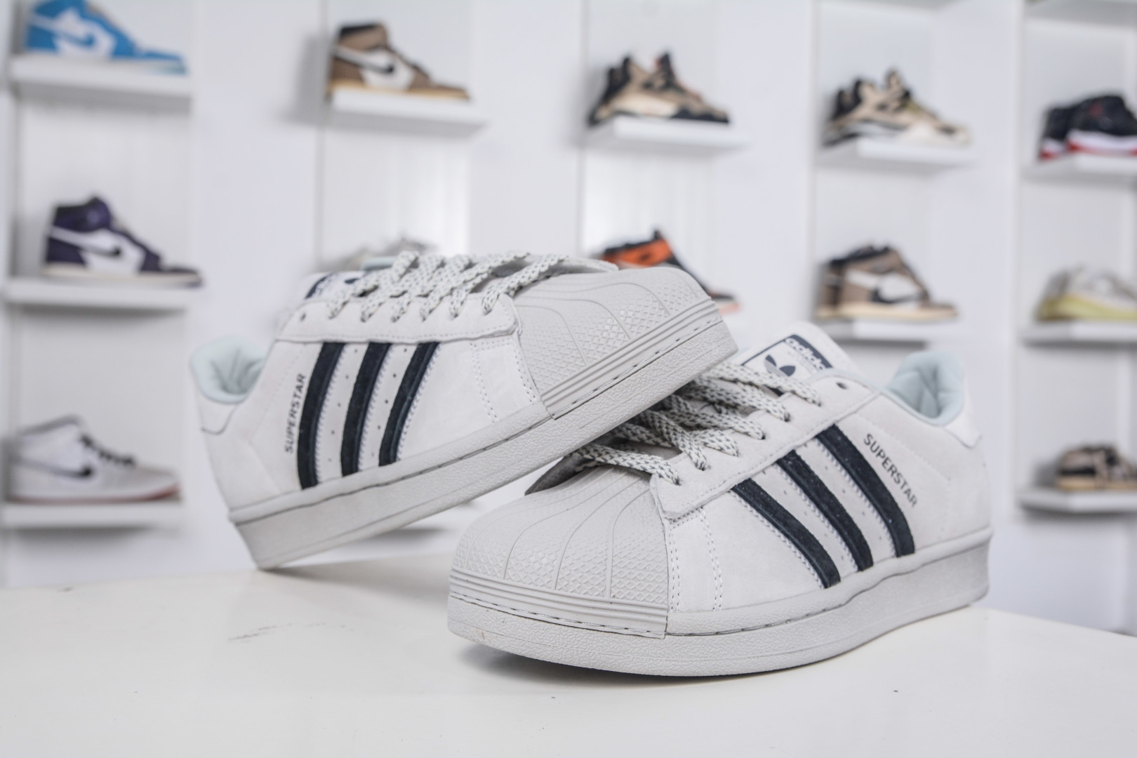Adidas Originals Superstar Grey Black Leather Sneakers, Iconic Style & Comfort 4 cmp i1757198243972 7913 0 3