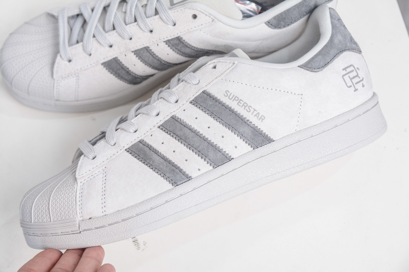 Adidas Originals Superstar Gray Leather Sneakers - Limited Edition Design 7 cmp i1757352187736 8262 0 6