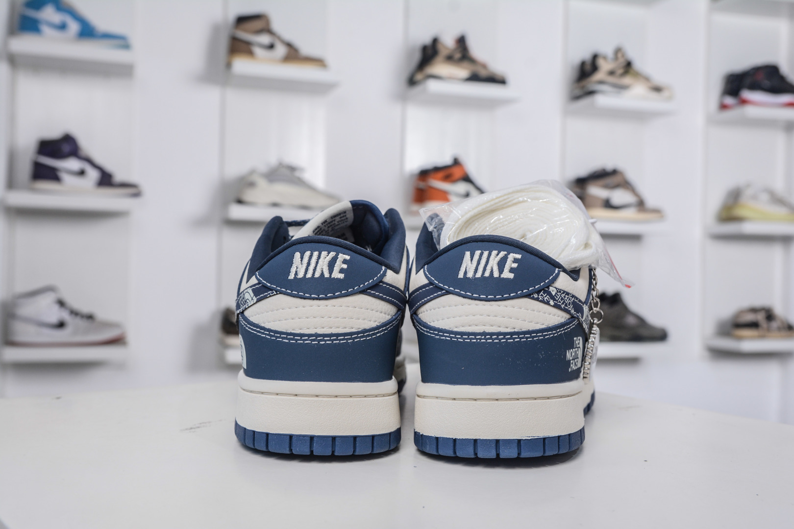 Air Jordan 1 Low x The North Face Custom Sneakers - Ink Blue 3 cmp i1757352408097 76 0 1