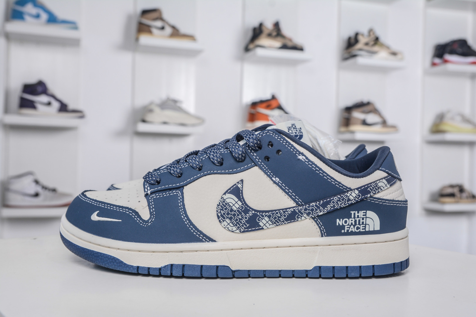 Air Jordan 1 Low x The North Face Custom Sneakers - Ink Blue 2 cmp i1757352409553 3829 0 0