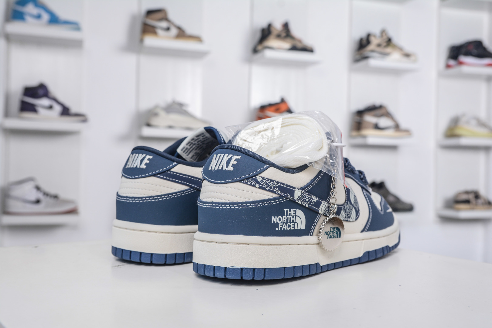 Air Jordan 1 Low x The North Face Custom Sneakers - Ink Blue 7 cmp i1757352409553 4087 0 5