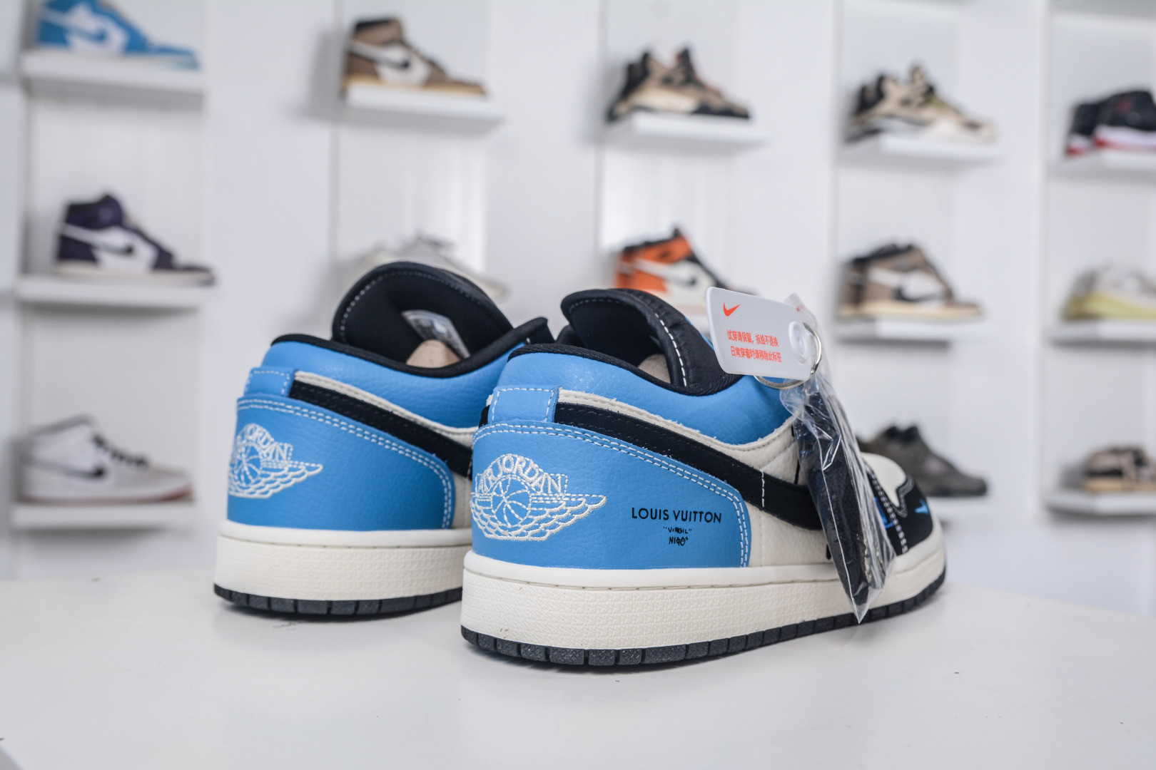 Air Jordan 1 Low x Louis Vuitton Collab Black White Blue Sneakers 7 cmp i1757352466566 5193 0 5