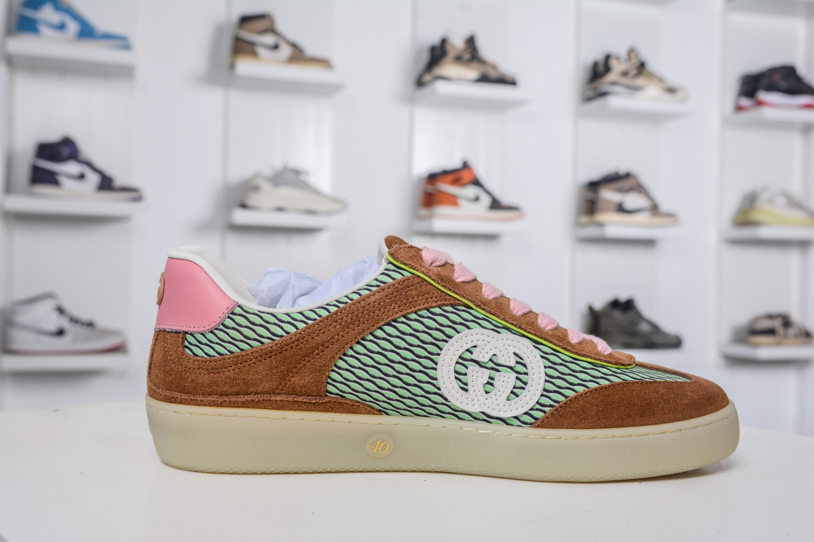 Gucci G75 Round Toe Suede Sneakers with Interlocking G Logo - Stylish & Comfy 3 cmp i1757356663757 4566 0 2