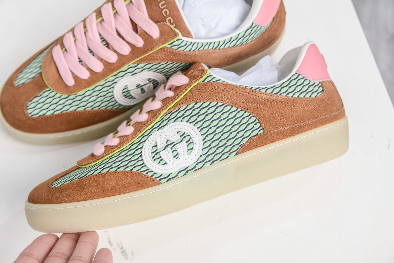 Gucci G75 Round Toe Suede Sneakers with Interlocking G Logo - Stylish & Comfy 7 cmp i1757356663766 8847 0 6