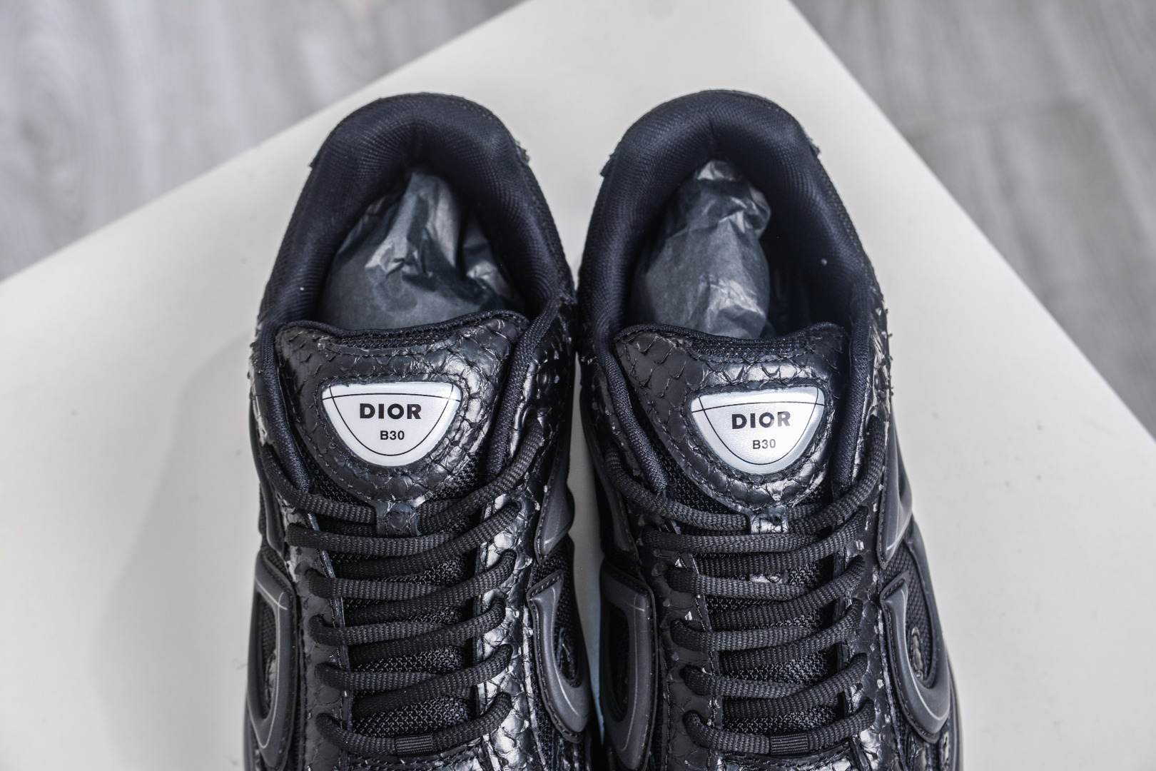 Dior B30 Black Mesh Low-Top Sneakers with Reflective CD30 Logo 9 cmp i1757358606944 872 0 7