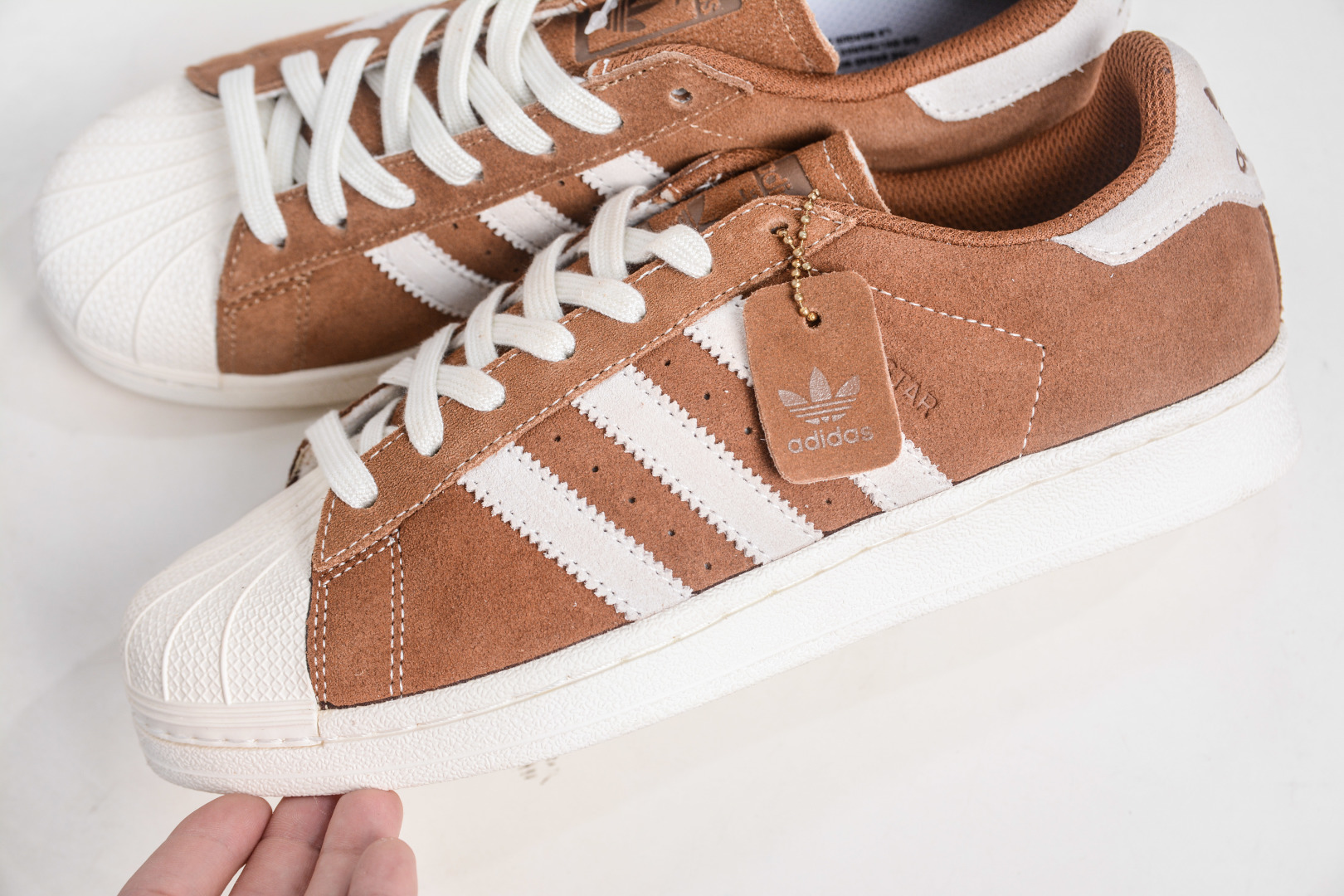 Adidas Originals Superstar Brown White Shell Toe Leather Sneakers IG3048 8 cmp i1757439789976 8340 0 6