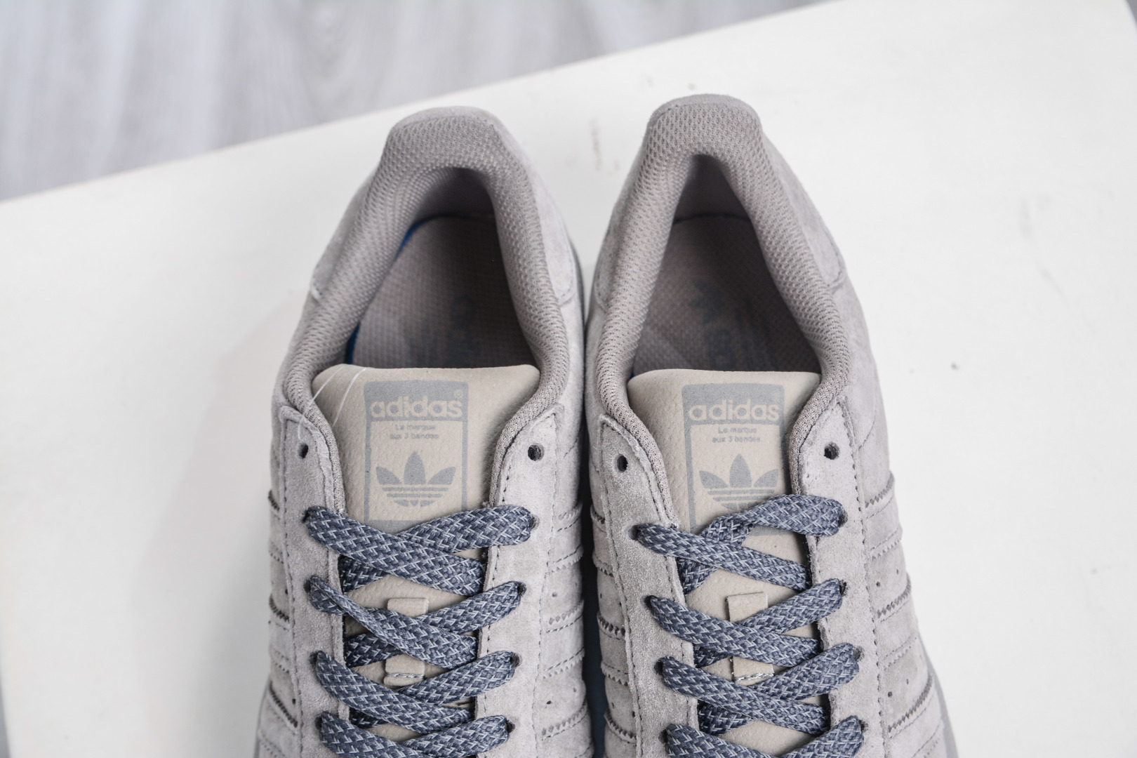 Adidas Originals Superstar Grey Suede Leather Sneakers: Original Company Grade 8 cmp i1757609465549 439 0 7