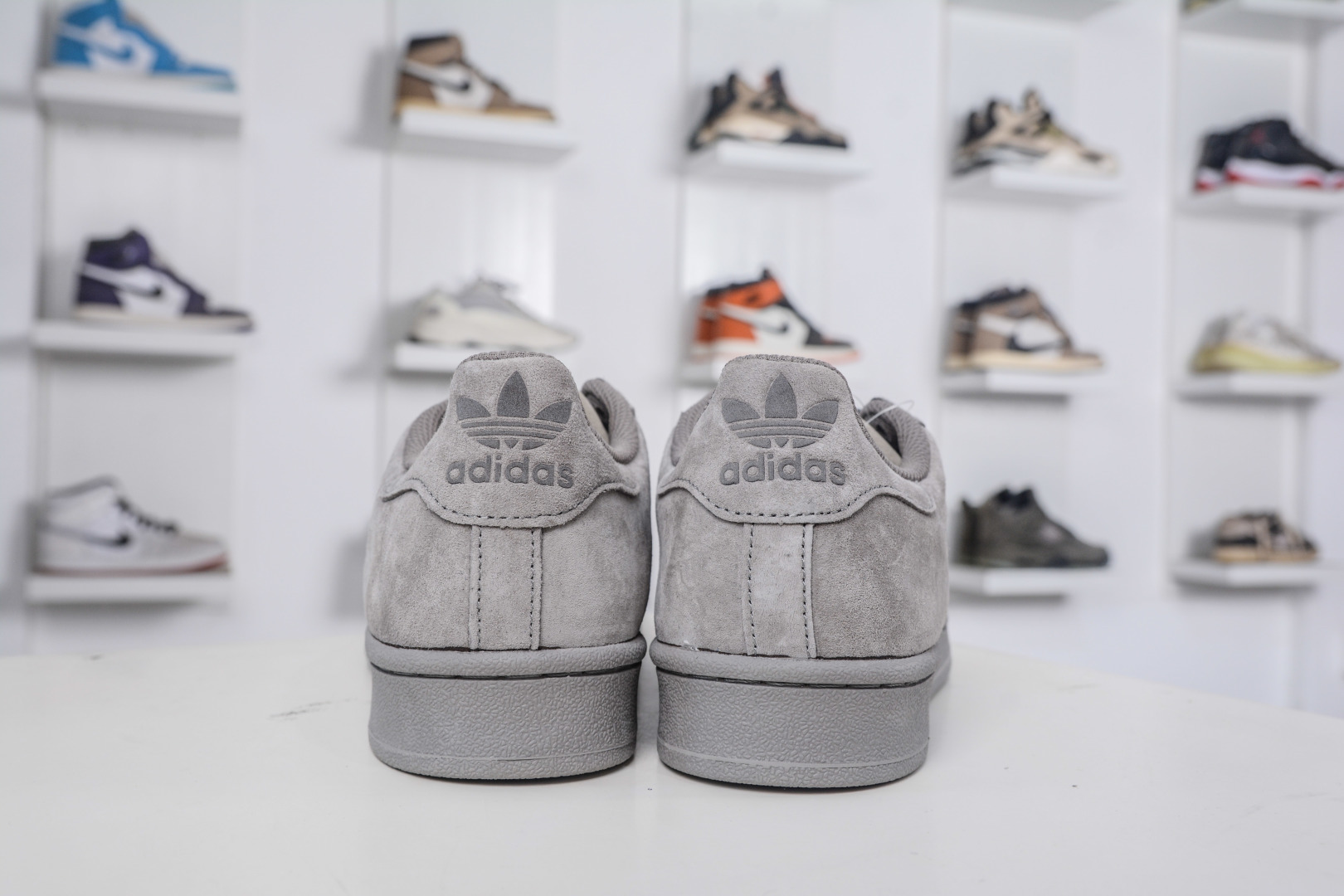 Adidas Originals Superstar Grey Suede Leather Sneakers: Original Company Grade 2 cmp i1757609465549 7872 0 1