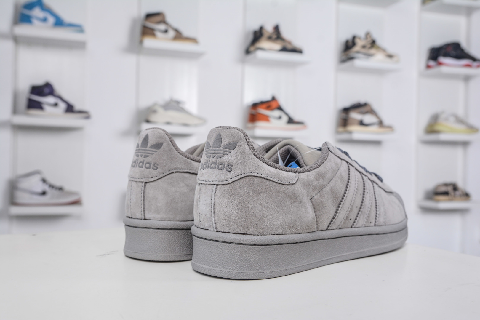 Adidas Originals Superstar Grey Suede Leather Sneakers: Original Company Grade 6 cmp i1757609466544 1695 0 5