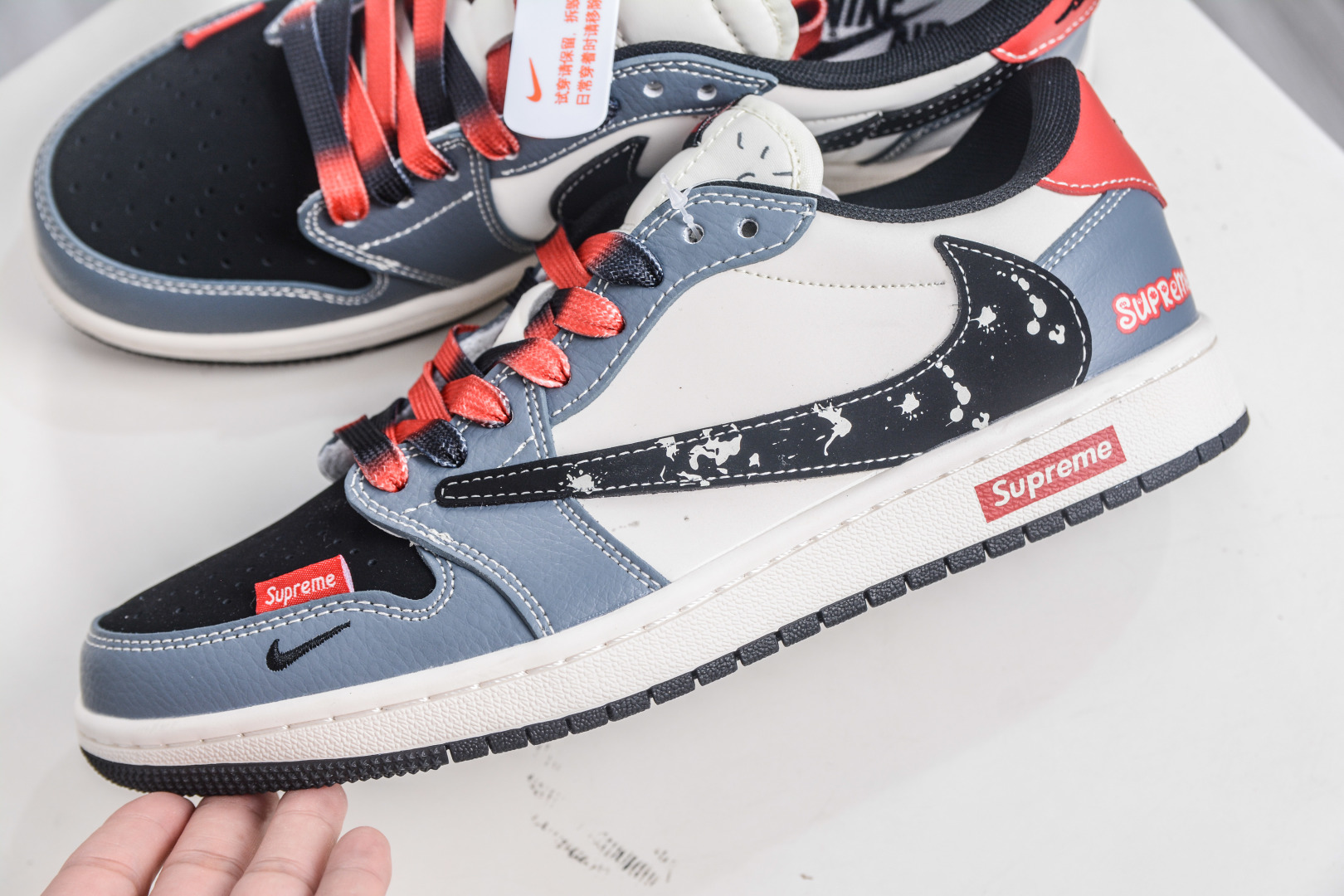 TS x Air Jordan x Supreme Air Jordan 1 Low - White, Grey & Black 7 cmp i1757609860702 5976 0 6