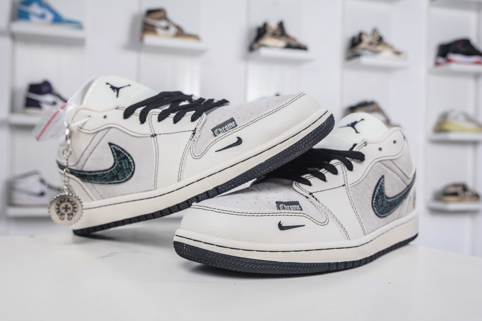 Air Jordan 1 Low x Chrome Hearts White Gray Custom Sneakers 4 cmp i1757609915729 4553 0 3