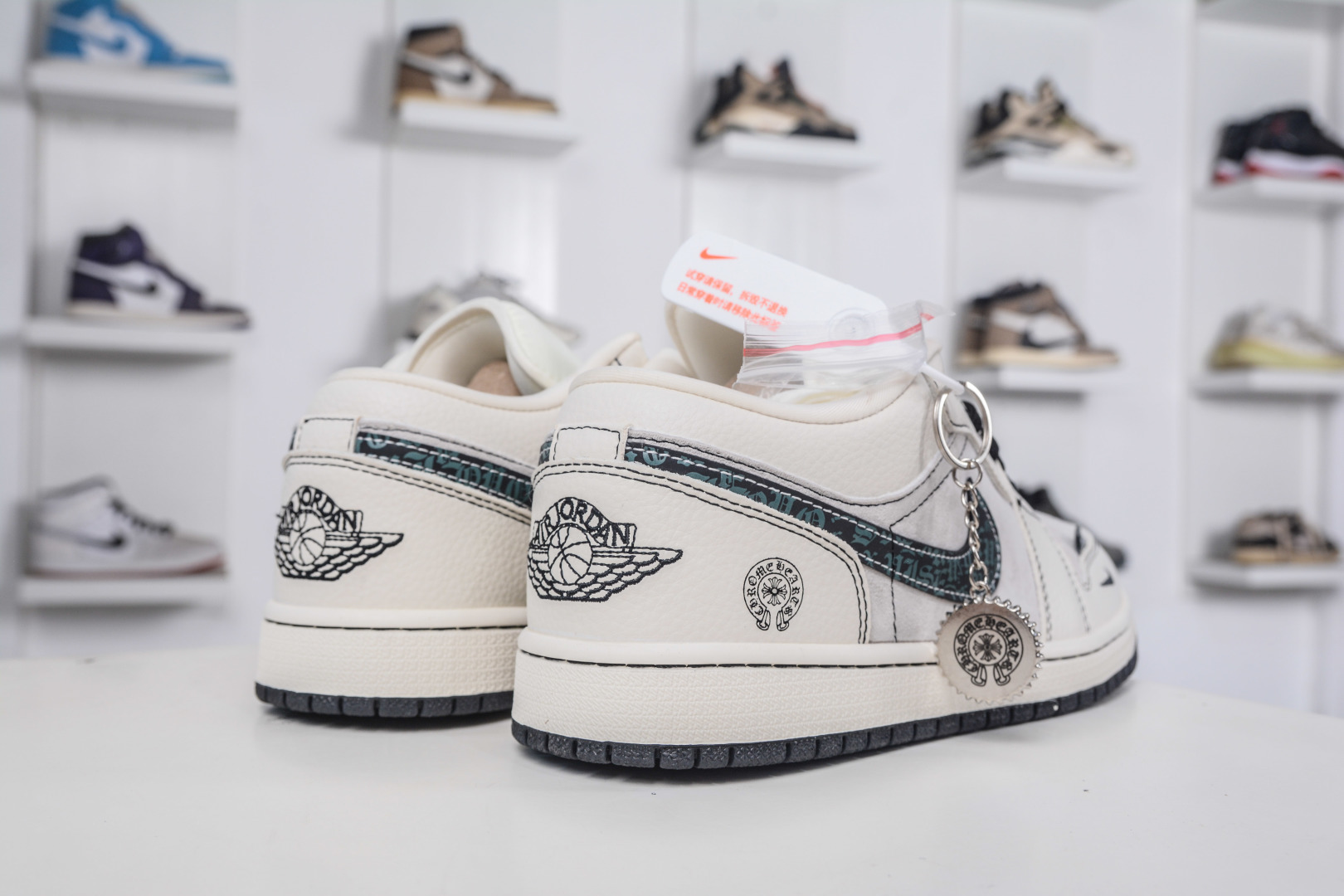 Air Jordan 1 Low x Chrome Hearts White Gray Custom Sneakers 6 cmp i1757609916679 803 0 5