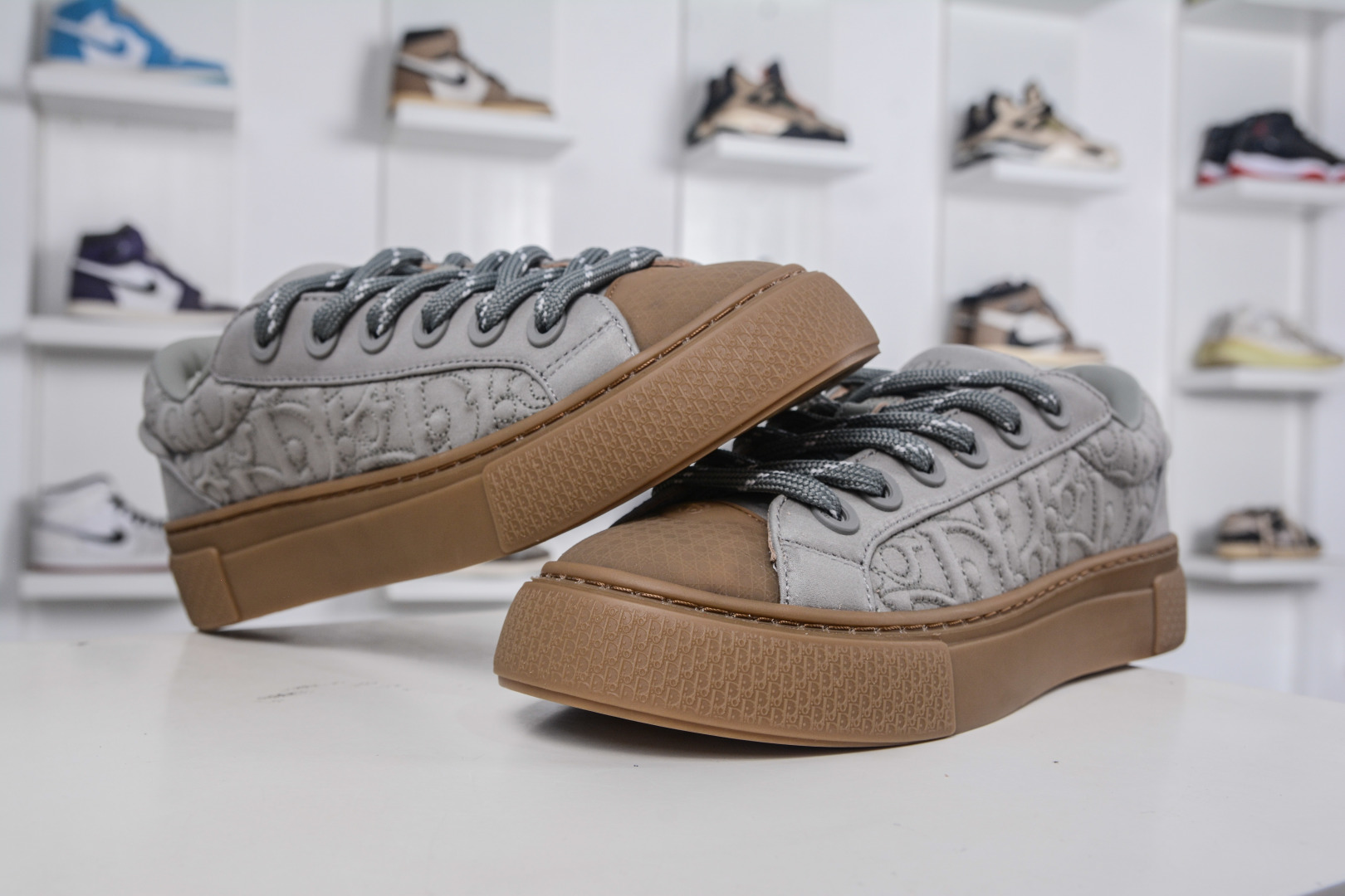 Dior B33 Grey Printed Lace-Up Fashion Sneakers - Premium Quality, Stylish & Durable 5 cmp i1757610689503 480 0 3