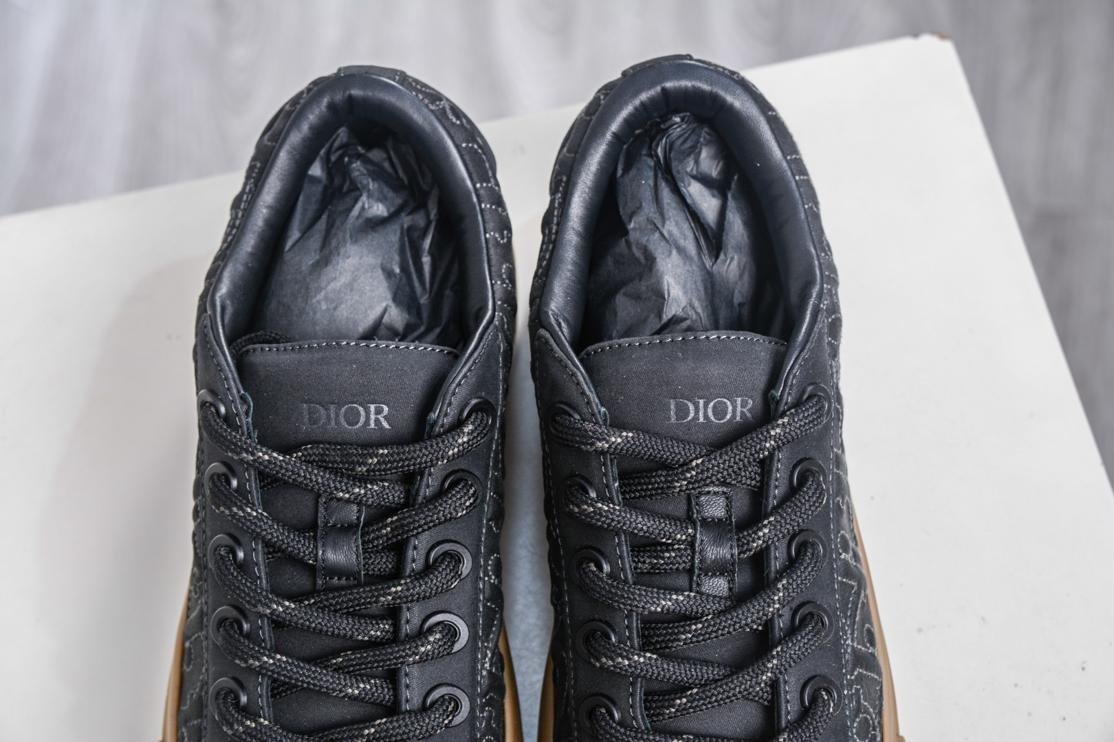 Dior B33 Men's Black Suede Printed Lace-Up Fashion Sneakers Tennis Shoes 9 cmp i1757610756078 4759 0 7