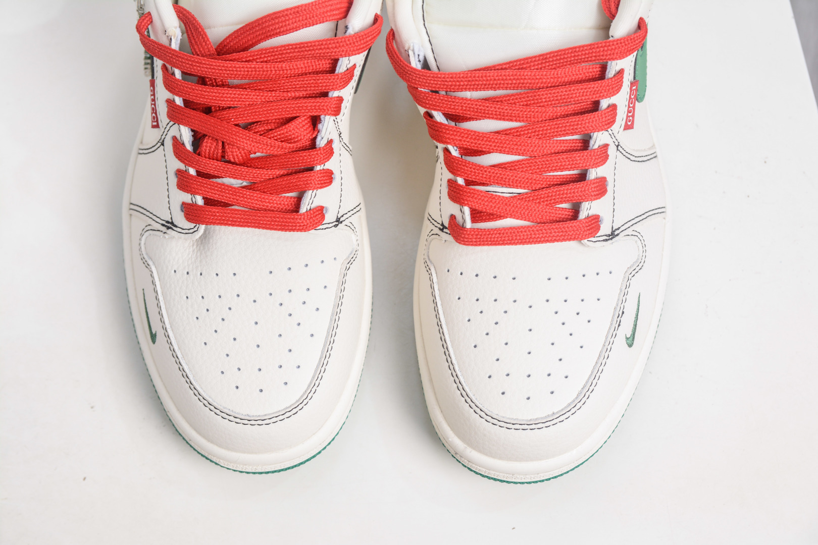 Nike Jordan Low x GUCCI 古驰联名-白绿红 LD2025-003-莆田鞋,莆田鞋货源,高仿鞋,高仿鞋货源,安福档口,莆田高仿鞋,莆田鞋批发,高仿鞋批发,莆田高仿运动鞋,高仿运动鞋,莆田运动鞋 Nike Jordan Low x GUCCI 古驰联名-白绿红 LD2025-003