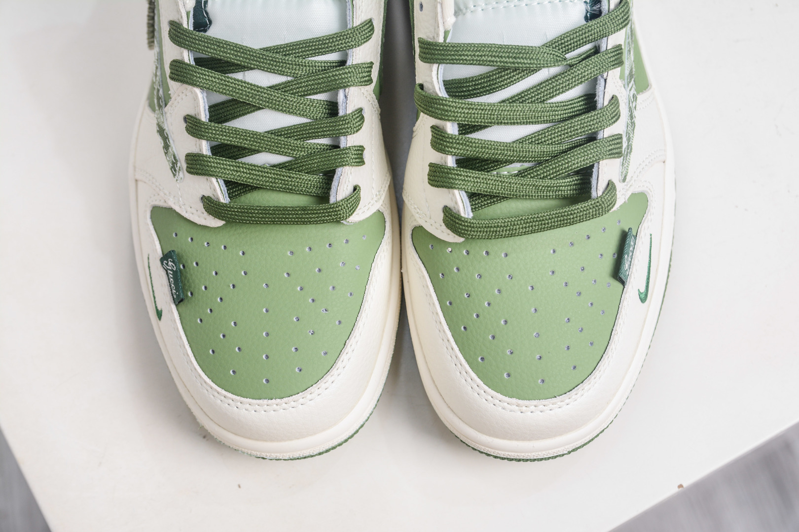 TS x Air Jordan x GUCCI AJ1 Low 倒钩低帮联名古驰-米绿方格 XS2025-028-莆田鞋,莆田鞋货源,高仿鞋,高仿鞋货源,安福档口,莆田高仿鞋,莆田鞋批发,高仿鞋批发,莆田高仿运动鞋,高仿运动鞋,莆田运动鞋 TS x Air Jordan x GUCCI AJ1 Low 倒钩低帮联名古驰-米绿方格 XS2025-028