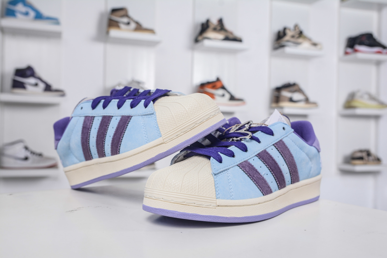 AD Originals Superstar 2 Shell Toe Sneakers - Light Blue & Purple, Premium Leather 5 cmp i1757868907574 1847 0 5