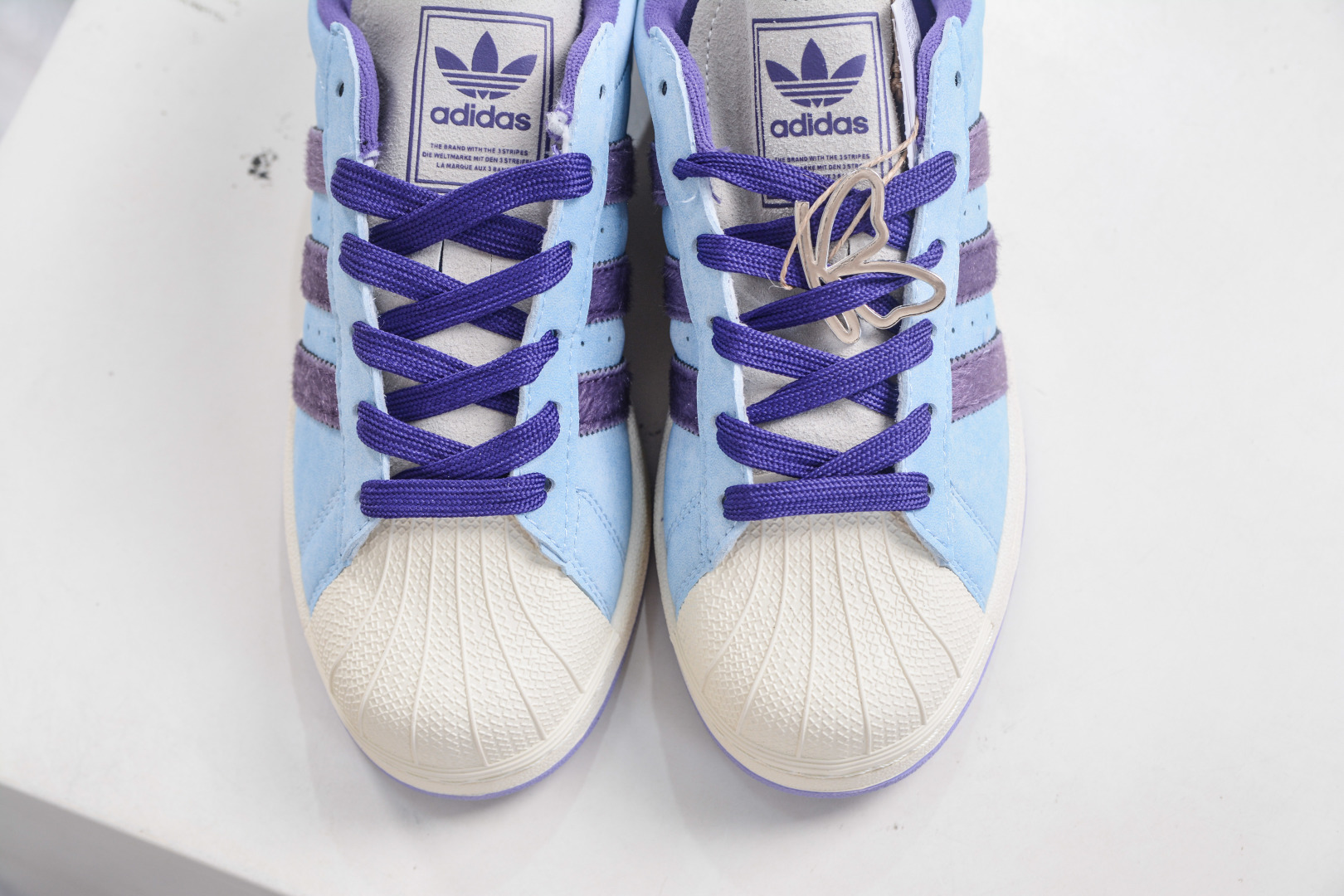 AD Originals Superstar 2 Shell Toe Sneakers - Light Blue & Purple, Premium Leather 10 cmp i1757868918527 5852 0 7
