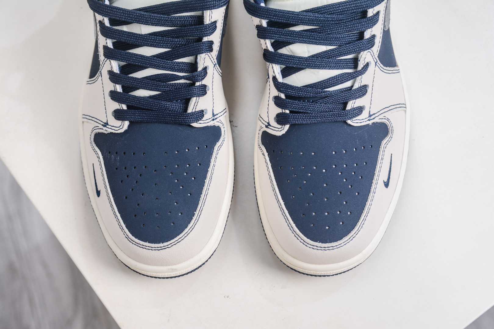 Dior x Air Jordan 1 Low: Navy & Cream Leather Sneakers, Limited Edition 9 cmp i1757869088862 7649 0 8