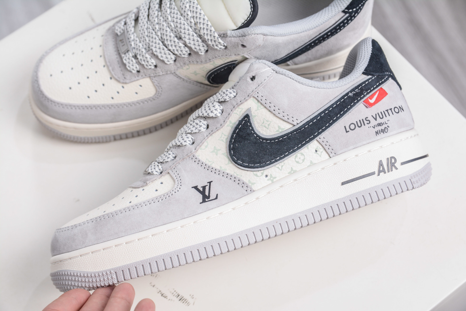 Nike Air Force 1 Low x Louis Vuitton Grey Black Sneakers Size 36-45 8 cmp i1757869343627 4898 0 6