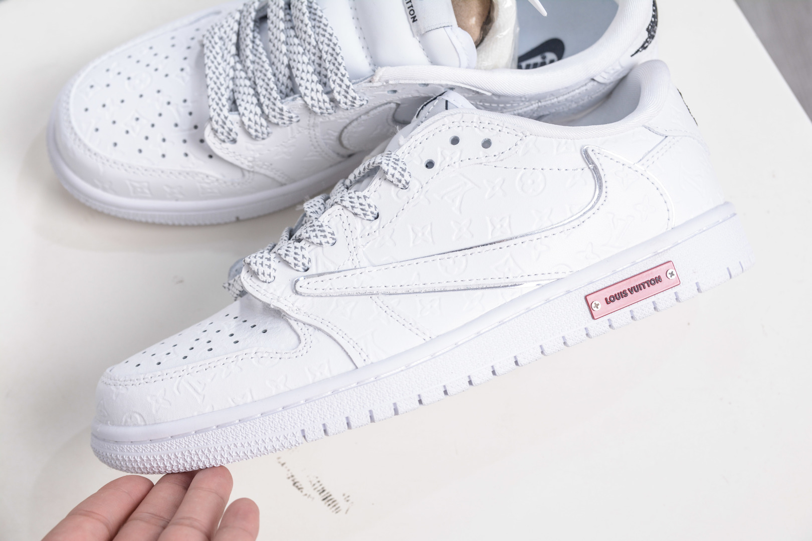 TS x Air Jordan x Louis Vuitton Air Jordan 1 Low - White Custom Sneakers 7 cmp i1757869521812 4286 0 6