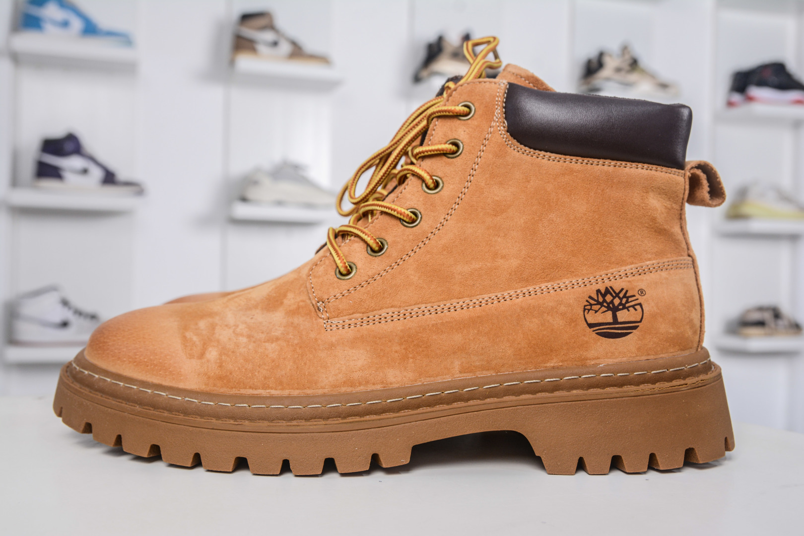 Timberland Outdoor Mid-Top Casual Yellow Boots - Premium Leather Comfort
