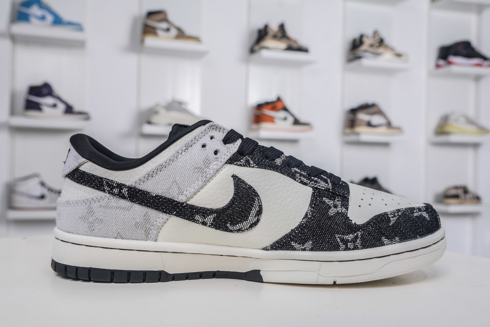 Nike SB Dunk Low x Louis Vuitton Black Gray Denim Sneakers 4 cmp i1757955375874 7656 0 2