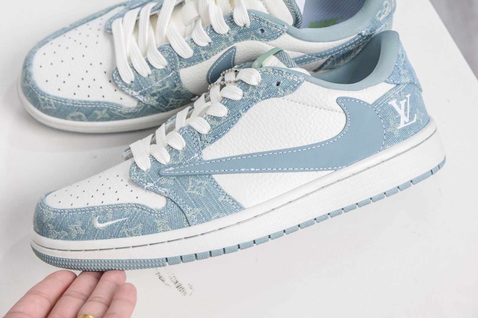 TS x Air Jordan x Louis Vuitton Air Jordan 1 Low - Blue Denim 7 cmp i1757955525848 4880 0 6