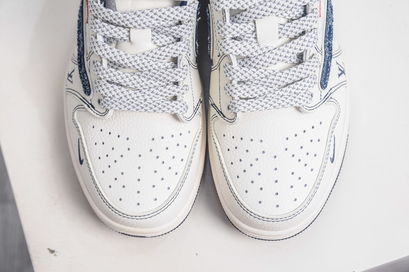 Air Jordan 1 Low Blue Denim Louis Vuitton SUP Collab Custom Sneakers 9 cmp i1757955586625 4942 0 8