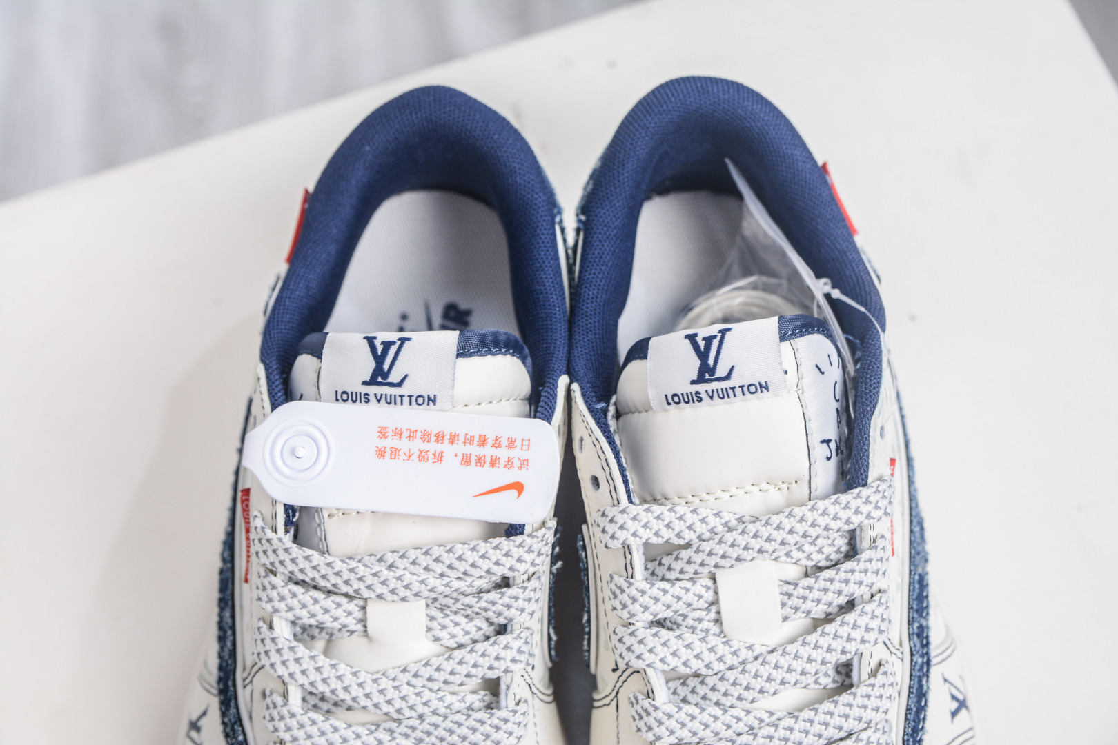 Air Jordan 1 Low Blue Denim Louis Vuitton SUP Collab Custom Sneakers 8 cmp i1757955586628 9690 0 7